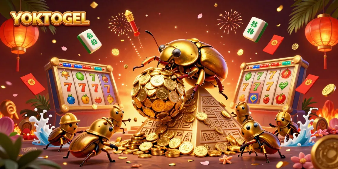 Engage with YOKTOGEL's thrilling slot games featuring vibrant slot reels and lucky symbols.