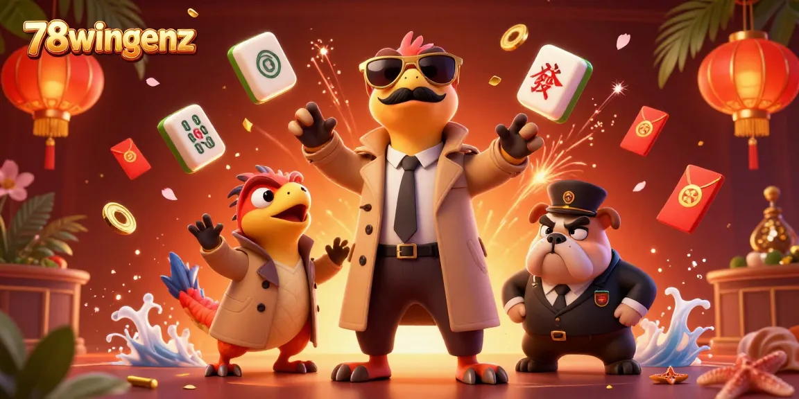 78wingenz depicts raptors in a trench coat trying to enter a VIP lounge, surrounded by casino elements.