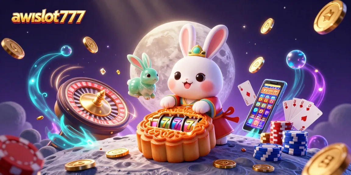 Experience thrilling gaming at awslot777 with a moon rabbit and dynamic slot reels.