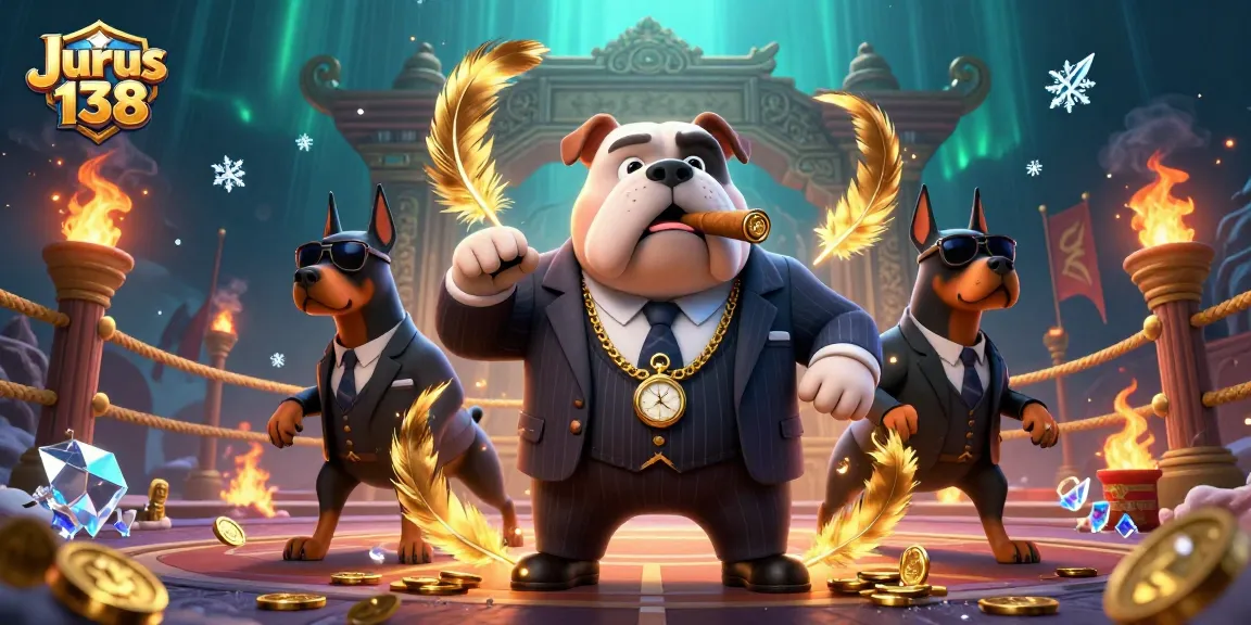 Jurus 138 unveils an extravagant casino scene with the mafia bulldog boss and dynamic betting elements.