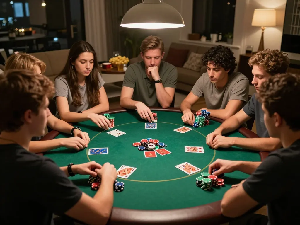LGO99 Situs Game Online Terpercaya Di INDONESIA menampilkan teman-teman yang terlibat dalam malam poker yang mendebarkan.