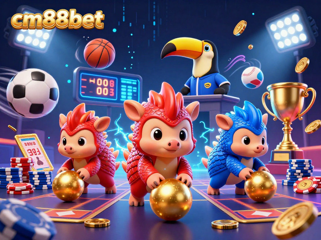 Experience thrilling gambling at cm88bet with rival pangolins in a dynamic casino scene.
