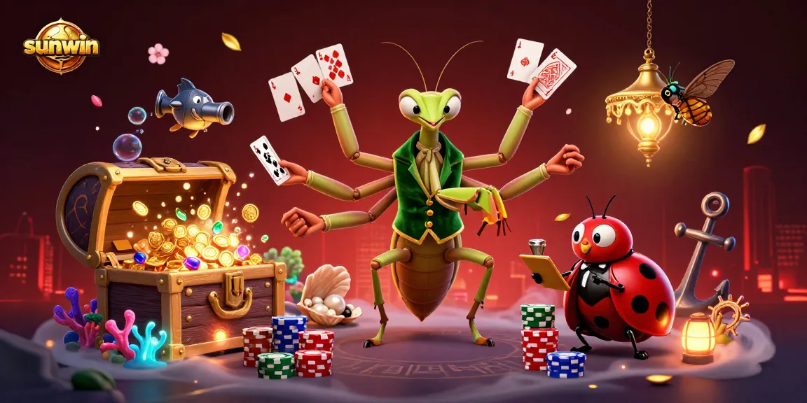 Engage in winning strategies at Sunwin's vibrant online casino with dynamic characters and rich gaming elements.