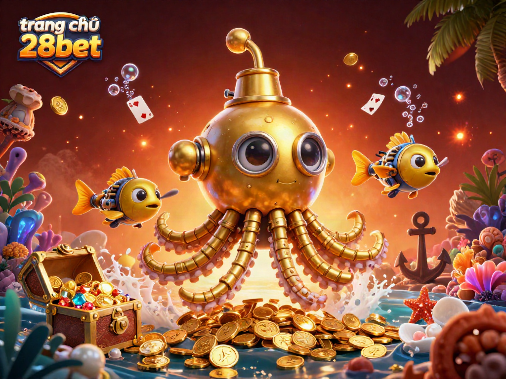 Experience winning strategies at trang chủ 28bet with a vibrant casino-themed underwater scene.