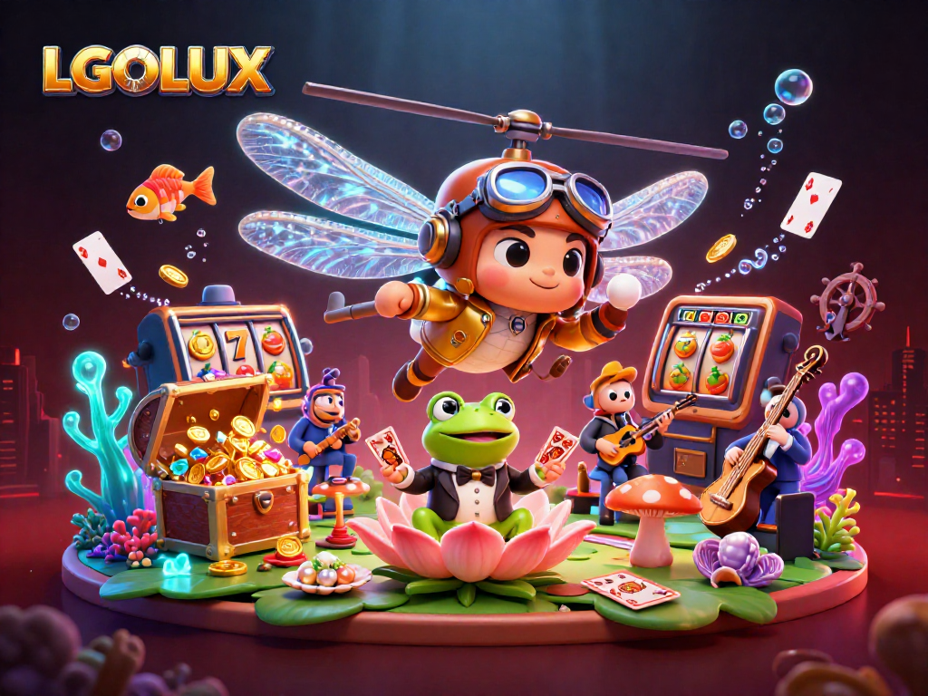 Experience the thrill of gambling at LGOLUX with lively characters and immersive elements