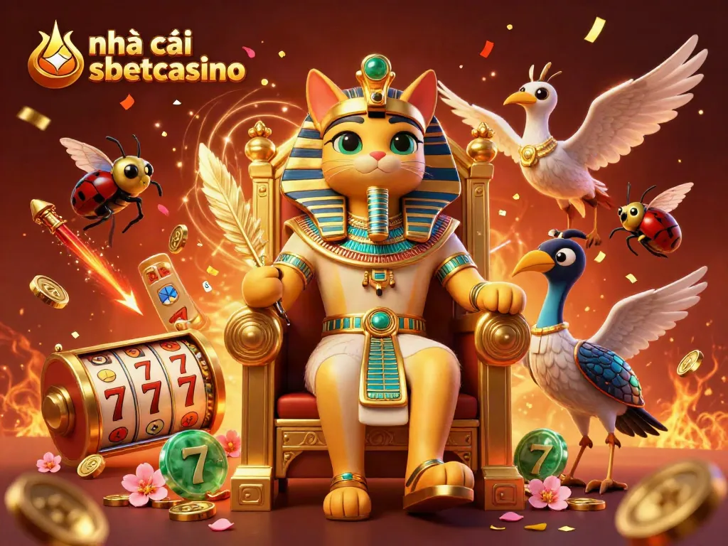 Experience the excitement of nhà cái shbetcasino through this vibrant 3D illustration celebrating casino gaming.