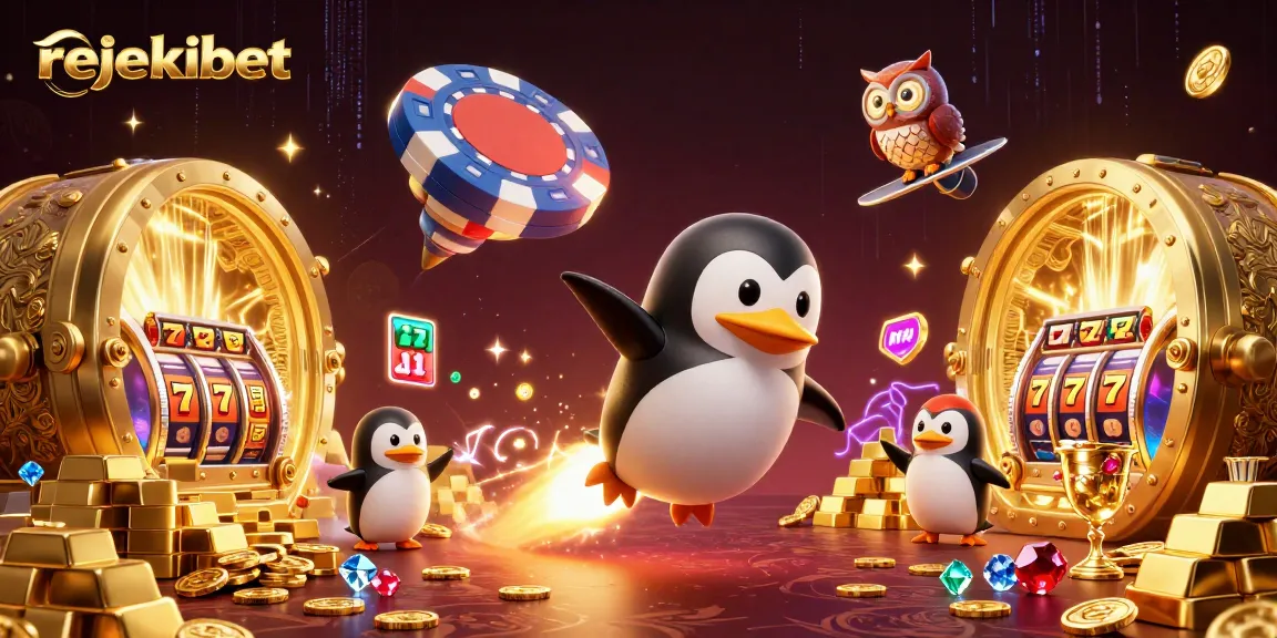 Experience excitement with rejekibet, showcasing golden coins and vibrant casino action.