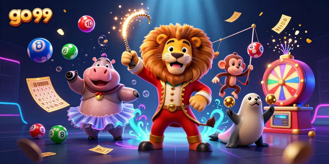 Experience the excitement of go 99 with a dynamic casino scene featuring playful characters and exhilarating game elements.