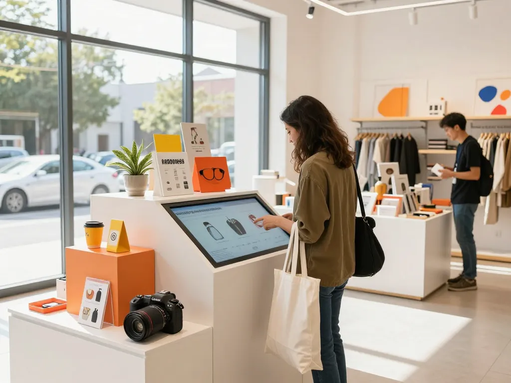 Engaging shopping experience featuring RANDOM88 products in a vibrant retail environment.