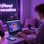 Engaging in nsfw ai chat in a cozy and inviting home office.