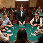 Experience thrilling gameplay at a poker table while enjoying qq mobil gaming strategies with friends