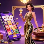 Experience winning thrills with link gacor in a rich 3D casino scene of slot games.
