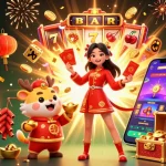 Enjoy thrilling gaming with fondazionege featuring vibrant lottery and casino elements in a rich, colorful scene.