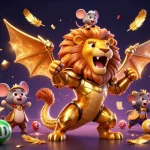Engage with deposit 5000 opportunities in a vibrant casino scene featuring a golden chimera.