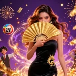 Engage in thrilling slot online adventures with vibrant elements and a captivating scene.