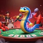 Engage in thrilling casino action with Daftar 88Pulsa featuring a dynamic underwater performance by cartoon characters.