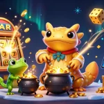 Engage in slot mahjong 777 action with vibrant, dynamic 3D casino scene featuring gold coins and jackpot excitement.