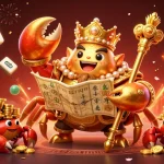 Engage in the RR88 casino universe with a majestic crab emperor and dynamic treasures around!