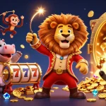 Kuatoke showcases immersive casino vibes with cartoon characters, gold treasures, and exciting slot games.