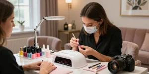 Manikur mewah LUXURY12 di salon kecantikan premium dengan teknik profesional.