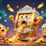 PAKDE4D inspires excitement with a dynamic jackpot celebration scene featuring cheerful slot machines.