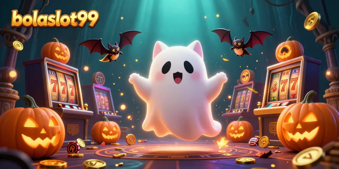 Spin the reels with bolaslot99 as the friendly ghost cat explores a haunted casino!