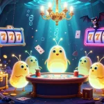 Experience thrilling 4D slot action with glowworms illuminating a vibrant cave casino.