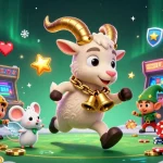 Experience the thrill of qq888 with festive casino chaos and playful characters in an energetic scene.