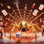 Melihat keberuntungan kuy138 dengan laba-laba steampunk 3D dan simbol permainan yang menyerbu arena.
