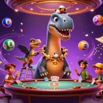 Engage in thrilling gameplay at F8bet with animated characters and vibrant casino elements.
