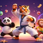 Experience the thrill of nk88 with vibrant lottery games and characters in action.