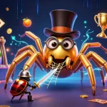Engage with slot games and watch characters interact in a dynamic casino scene.